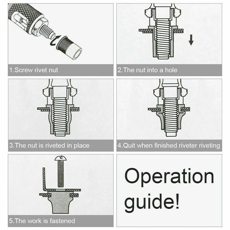 

Easy Automatic Rivet Tool Set Manual Riveting Tools Pull Cap Heavy Duty Hand Riveter Hand Tool Sets M3 M4 M5 M6 M10