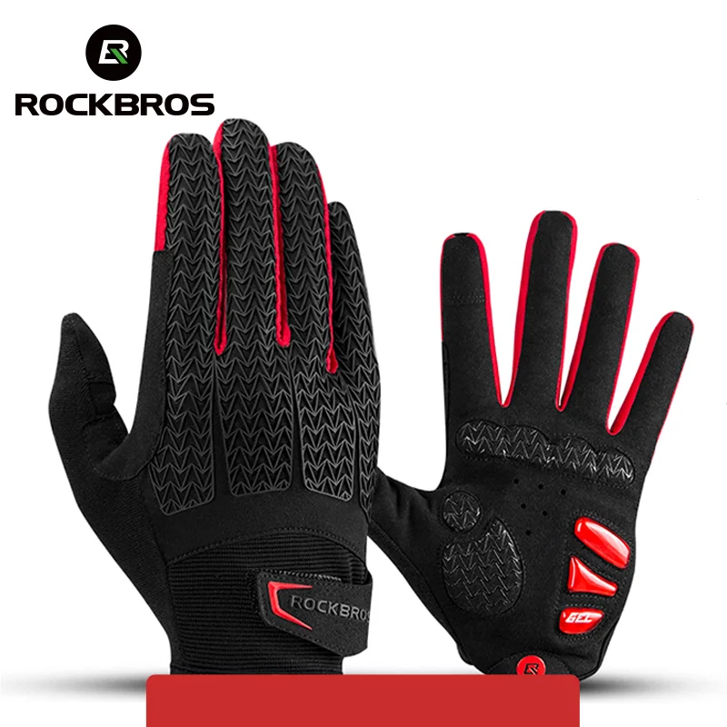 

Ветрозащитные велосипедные перчатки ROCKBROS, велосипедные перчатки с сенсорным экраном для езды на горном велосипеде, теплые мотоциклетные з...