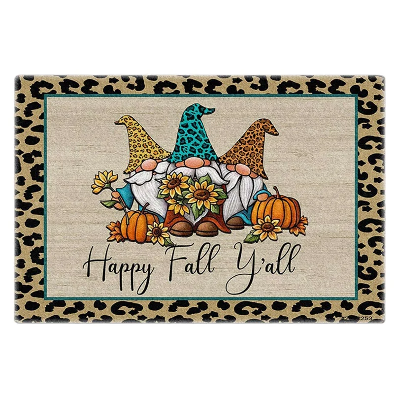 

Рождество Хэллоуин Три карлика дверной коврик одеяло украшения для входной двери декор на Хэллоуин Противоскользящий нижний дверной коври...