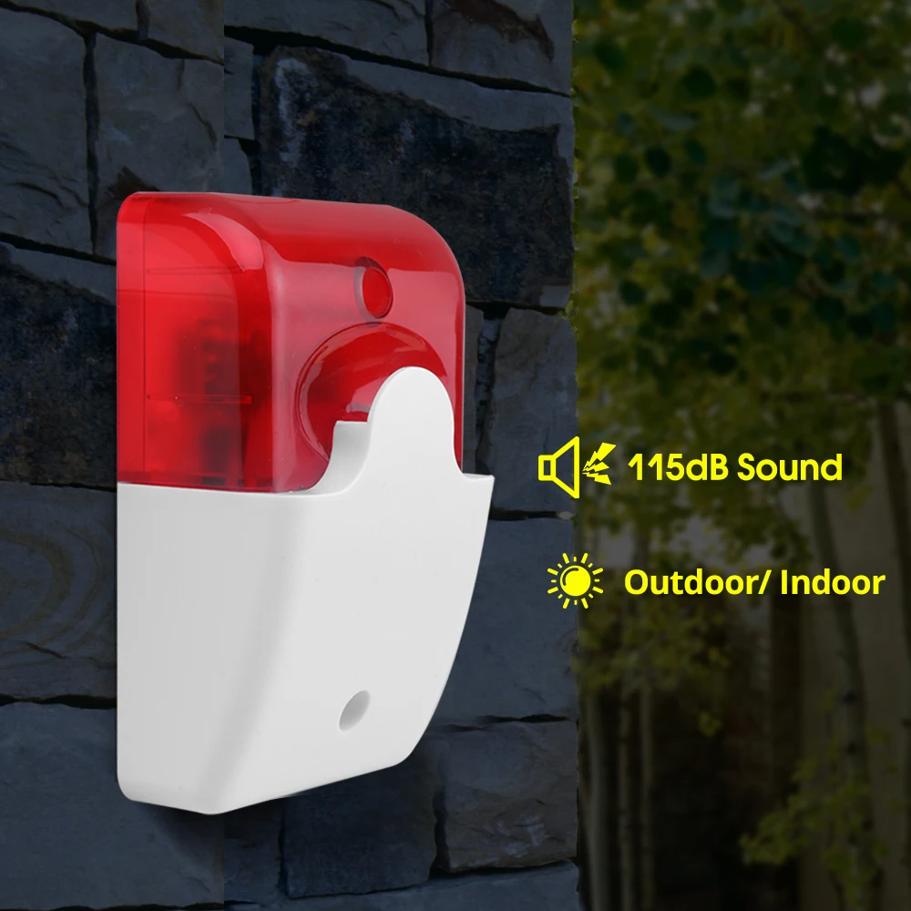 Security Alarm DC 12V or 24V LED Light Strobe Signal Safety Warning Red Flashing For Walkway Garden Hallway Building |