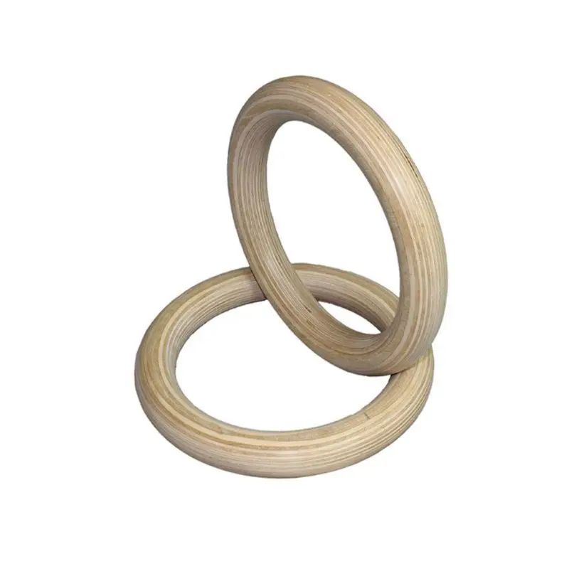 

2021 New 1pcs Gym Rings Wooden Gymnastic Rings Fitness Heavy Duty Gym Training Ring