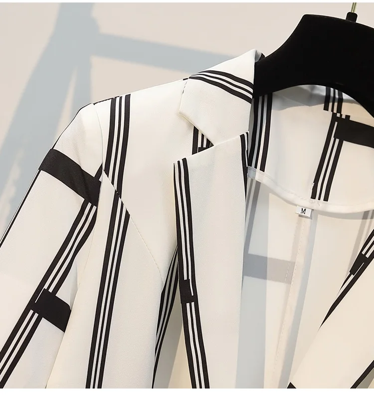 

Women Plus Size S-6XL Office Geometry Blazer Suit Jacket Coat Top And Short Pant Two Piece Set Outfit Workwear Clothes Summer