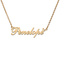 god with love heart personalized character necklace with name penelope for best friend jewelry gift