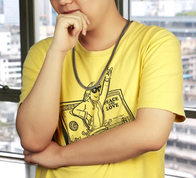 Мужское серебряное ожерелье в стиле ретро украшение из тайского серебра 925 пробы