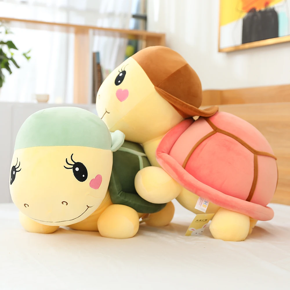 

25-60CMKawaii Hat Little Turtle Soft Toy Doll Plush Baby Room Decor Juguetes Para Niños PP Cotton Filled Christmas Halloween Gif