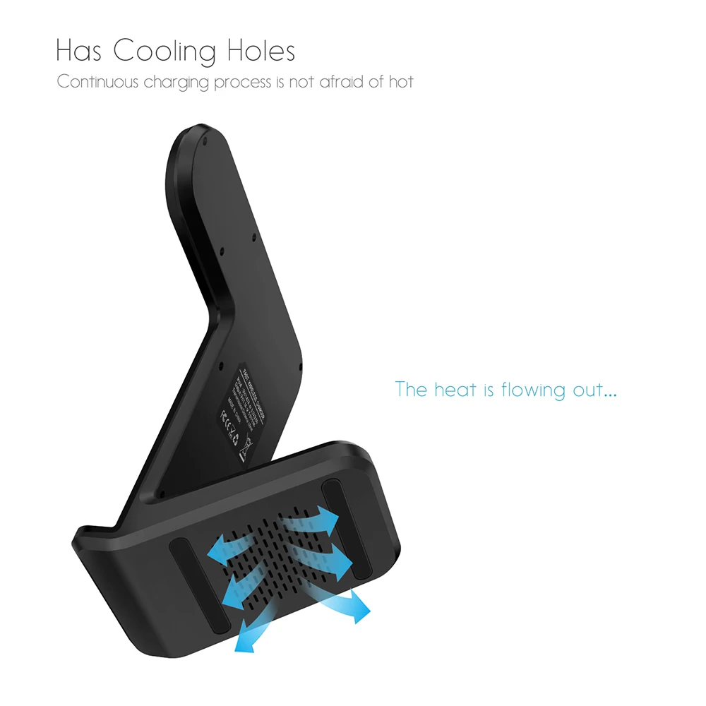 

2 in 1 Qi Induction Wireless Charger Stand 15W Fast Charging Station For Apple iWatch 6 5 4 3 2 iPhone 12 11 X XS XR Samsung S21