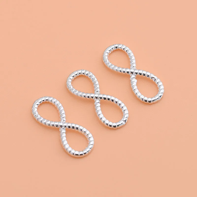 Стерлинговое Серебро 925 пробы 8 символов Бесконечная любовь сделай сам ручная