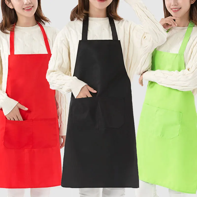 

Waterproof Oil-Proof Apron Dress Chef Adjustable Bib Classic Solid Color Cooking Bibs Classic Restaurant Home Kitchen Accessory