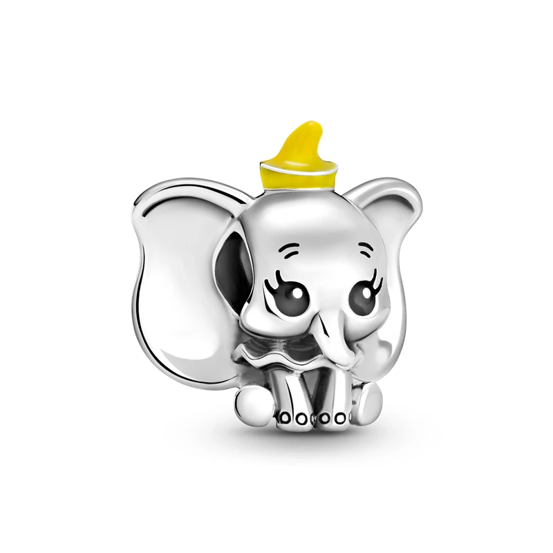 

2021 100% 925 Sterling SILVER Charms Beads Little cute elephant Dangle Charm fit Original Pandora Bracelet silver 925 jewelry