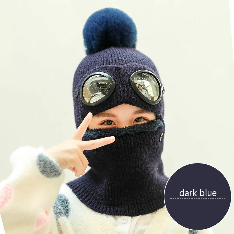 

Children's Balaclava Mask Face Neck Warmer Thick Scarf Mask Beanies Hat Winter Warm Wool Hat Windproof Cover Face Cycling Hat