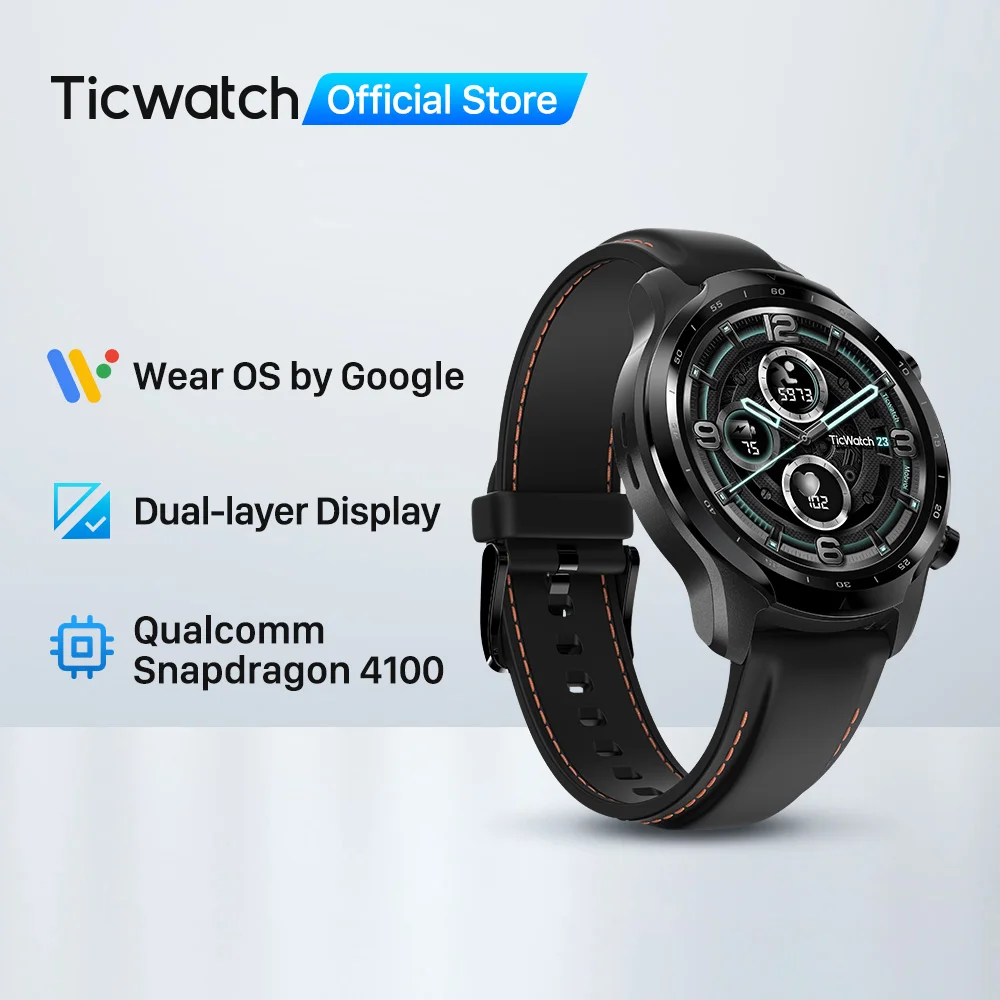 TicWatch Pro 3 GPS Wear OS Smartwatch Men's Sports/Smart Watch Dual-layer Display Snapdragon Wear 4100 8GB 3 to 45 Days Battery