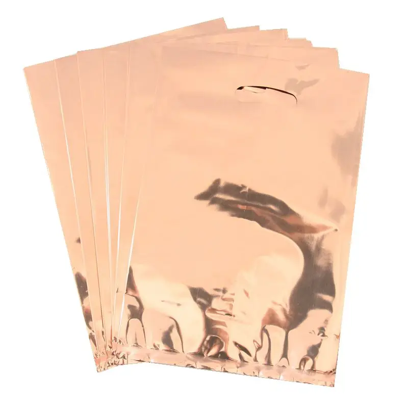 10 шт./лот розовые золотые подарочные пакеты из металлической фольги