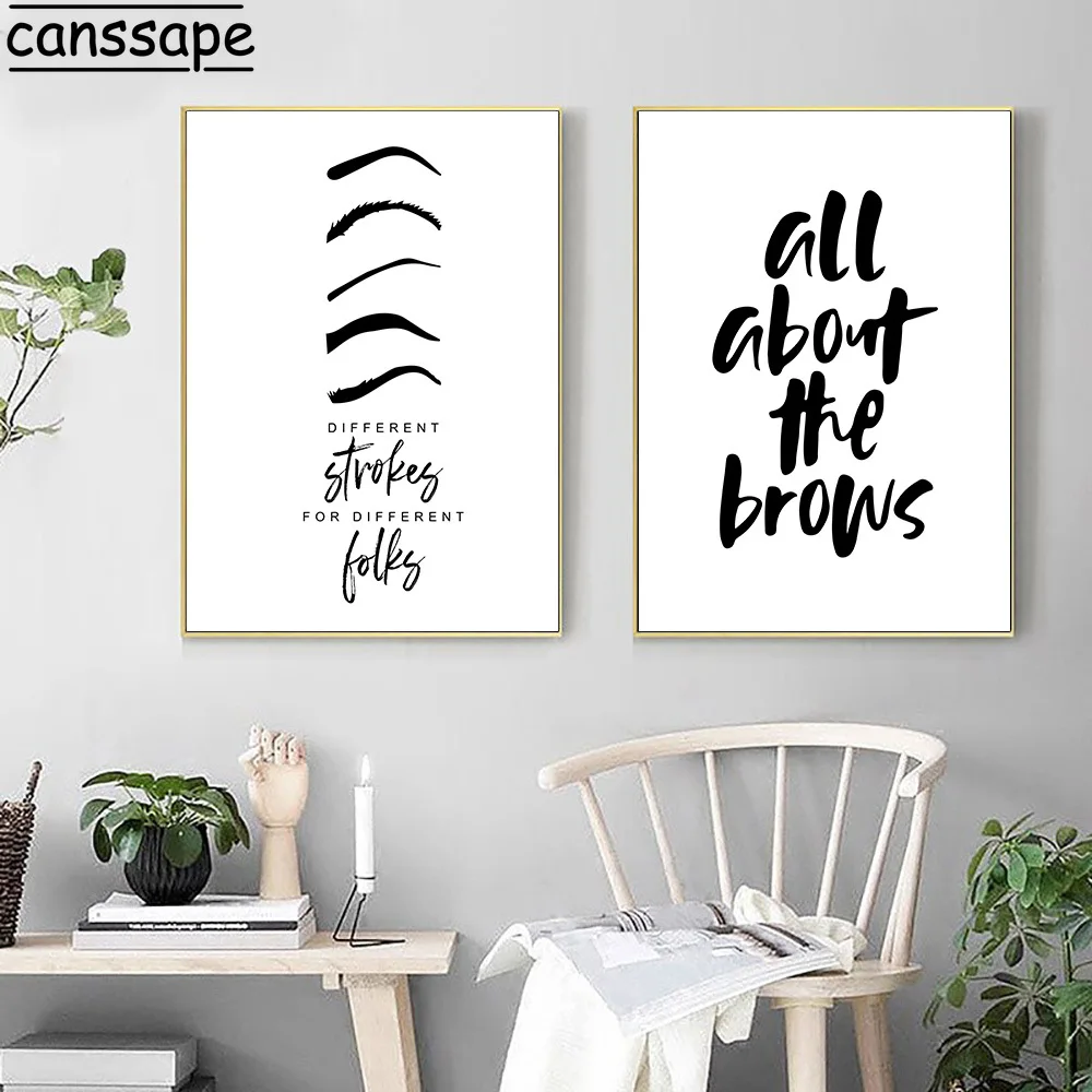 Ресницы Холст Плакаты постеры модные брови стены искусства печати Макияж