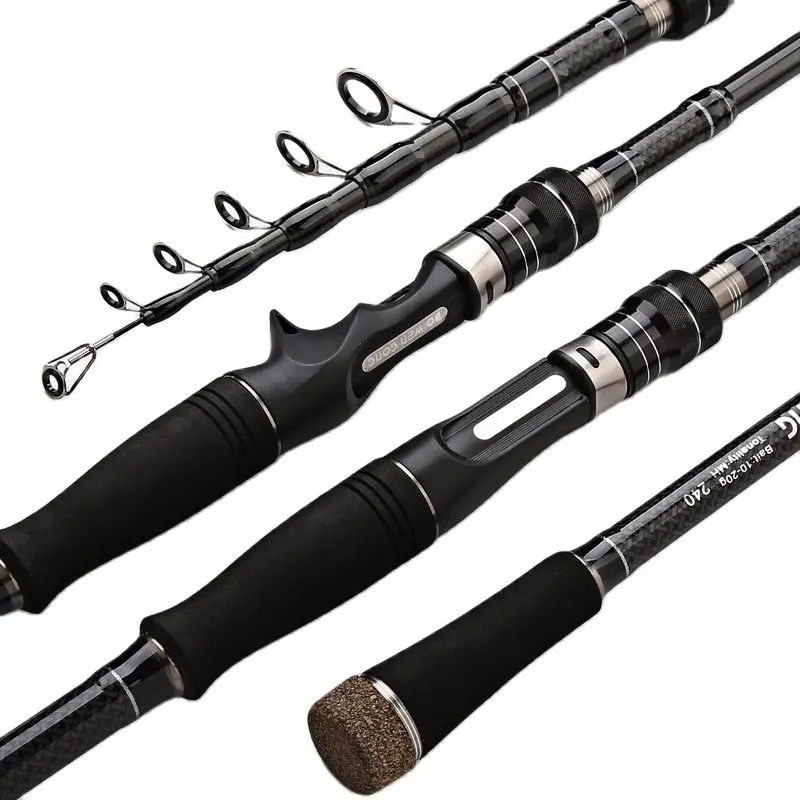 

6 Sections 1.8M 2.1M 3M 3.3M 3.6M Carbon Fishing Rod Lure Power Spinning/Casting Fishing Rod Travel Rod Fishing Tackle Pesca