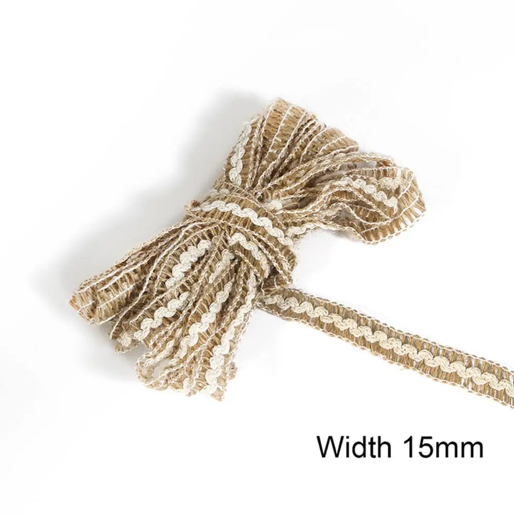 05-width 1.5cm 5 м натуральная джутовая тканевая веревка Подарочная коробка фоторамка плетение из веревок Свадебные сувениры обертывания Украшение - Цвет: 05-width 1.5cm