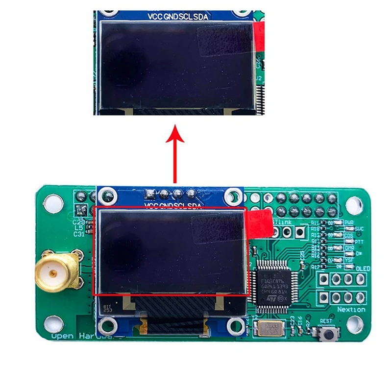 Антенна + OLED MMDVM Поддержка точки доступа P25 DMR YSF с экраном для Raspberry Pi | Компьютеры и