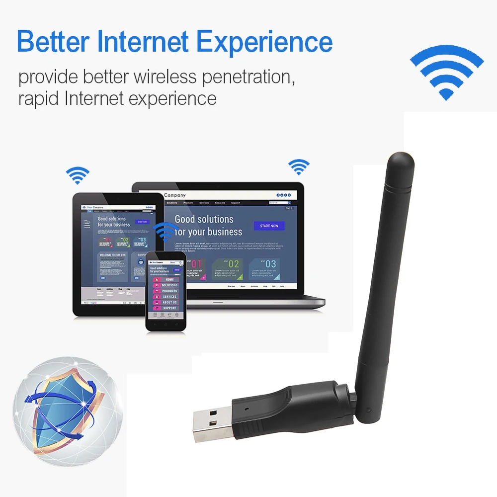 10 шт. Wi-Fi Беспроводной сетевая карта USB 2 0 150 м 802 11 b/g/n Сетевой адаптер с поворотная