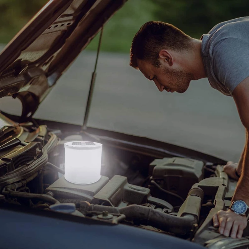 4 шт. солнечный свет кемпинг складной надувной тент светодиодный на солнечной