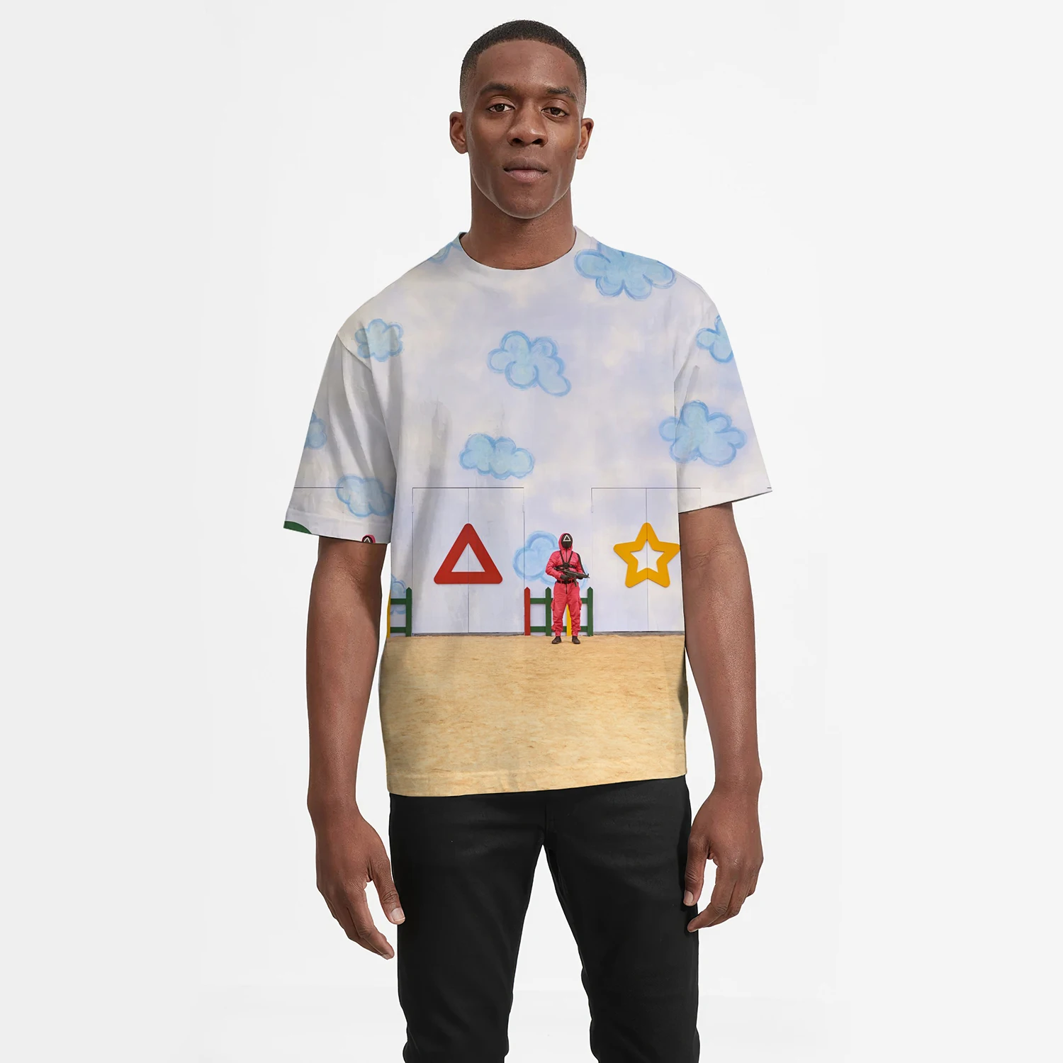 

Squid Game Hot TV Show 3D Printing Tshirt Casual Crewneck Oversized T-shirts Fashion Men's T shirts 2021 New Top Tees Clothing