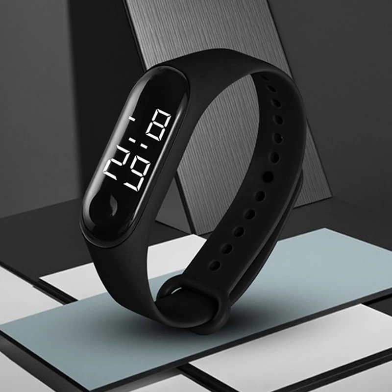 Часы детские спортивные с силиконовым ремешком светодиодные цифровые