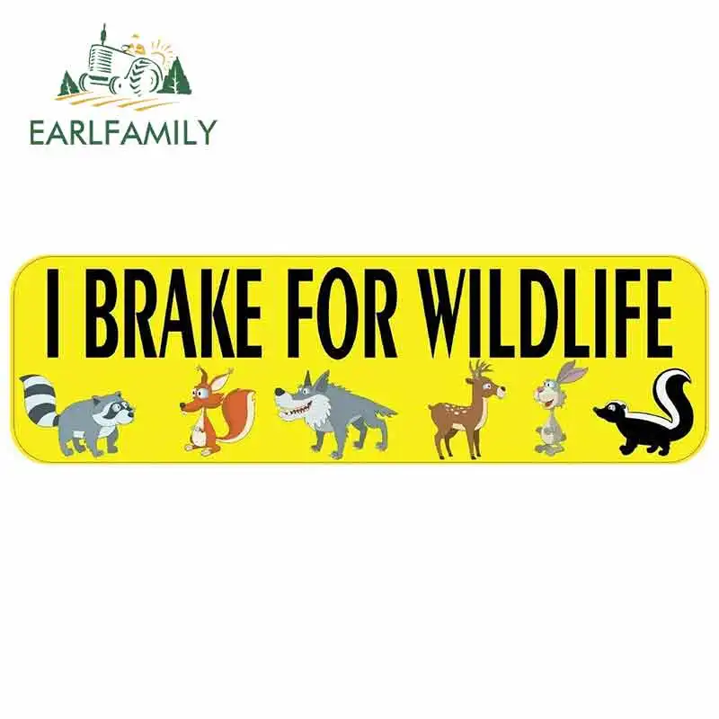 

EARLFAMILY 15 см x 4,6 см мультипликационный тормоз для I знака дикой природы забавные автомобильные наклейки лобовое стекло бампер Windows винил JDM авт...
