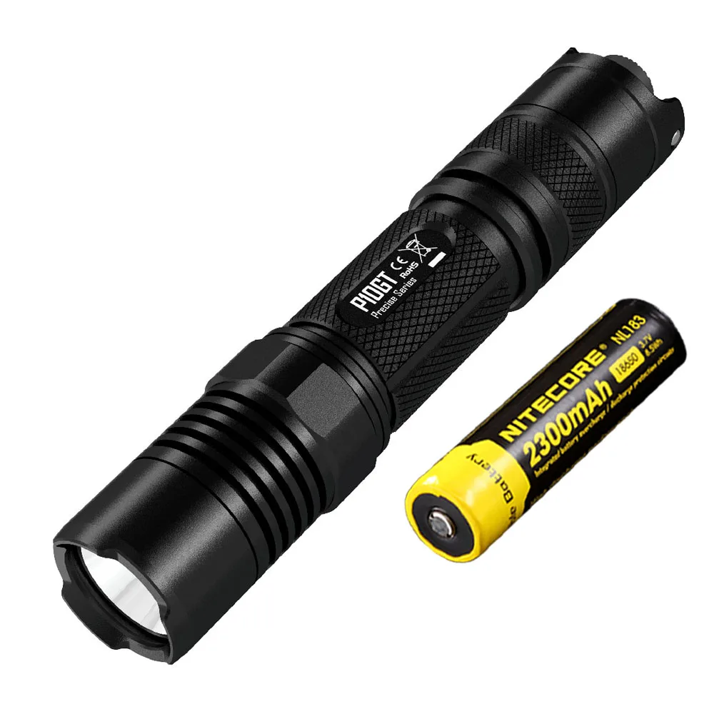 NITECORE P10GT тактический фонарь XP-L HI V3 светодиодный макс 900 люмен луч бросок 286 м факел Открытый Поиск спасательный маяк - Испускаемый цвет: P10GT NL1823