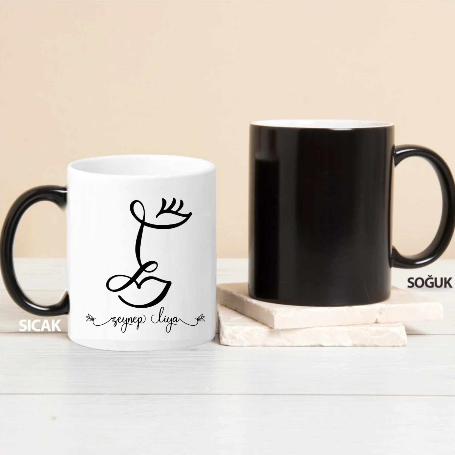 

Personalized Abstract Face Design Magic Mug-9