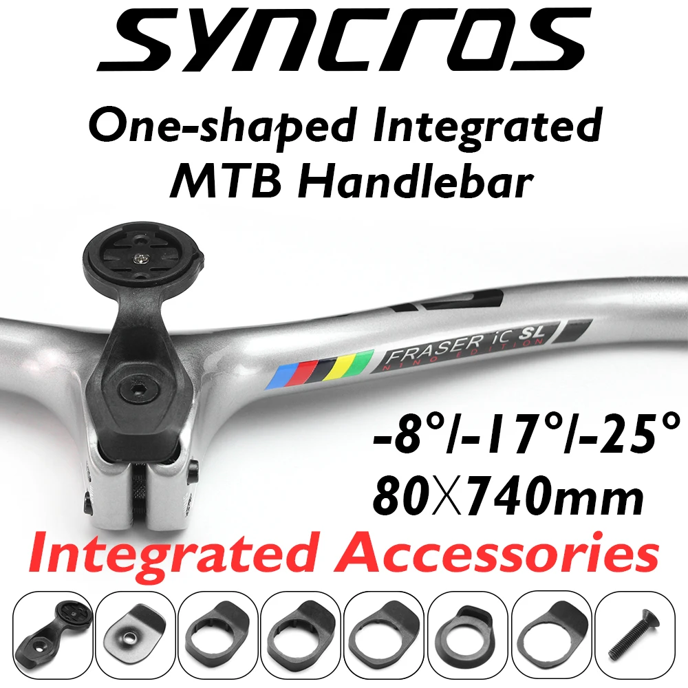 Цена Велосипед SYNCROS Spark RC WC N1NO Ограниченная серия-8/-17/-25 градусов цельная Интегрированная Руль из углеродного волокна Запчасти для горных велосип...