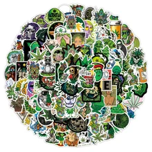50/100PCS Funny Characters Leaves Weed Smoking Graffiti Stickers Skateboard Laptop Motorcycle Bike Cool Sticker Decal Kid Toy