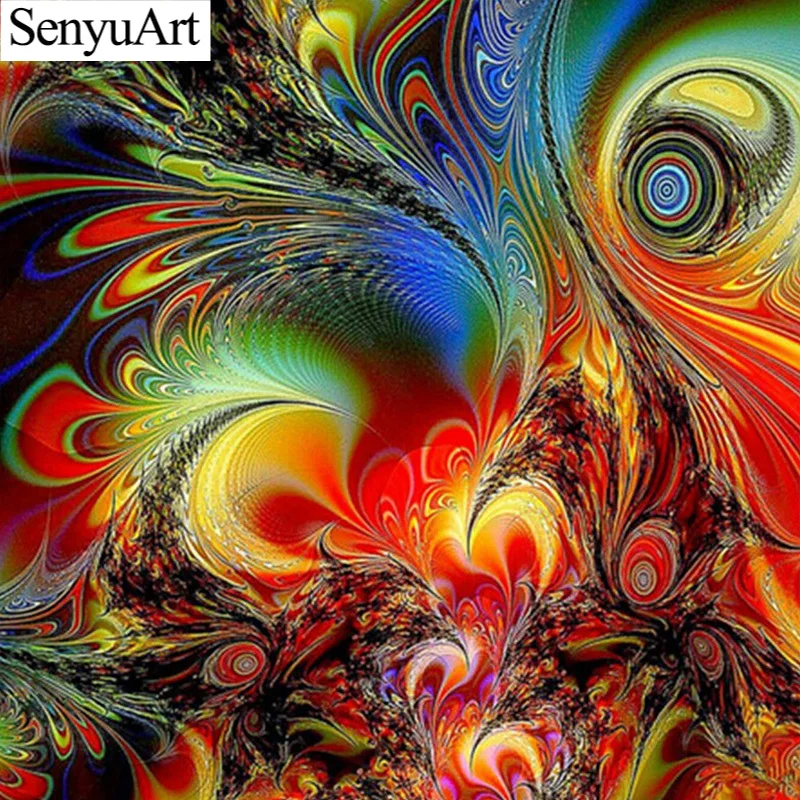 

SenyuArt Embroidery Mosaic Diamond Paitings 5d Full Round Drill Kits Accessories Cuadros Feather Paint with Diamants Anime Decor