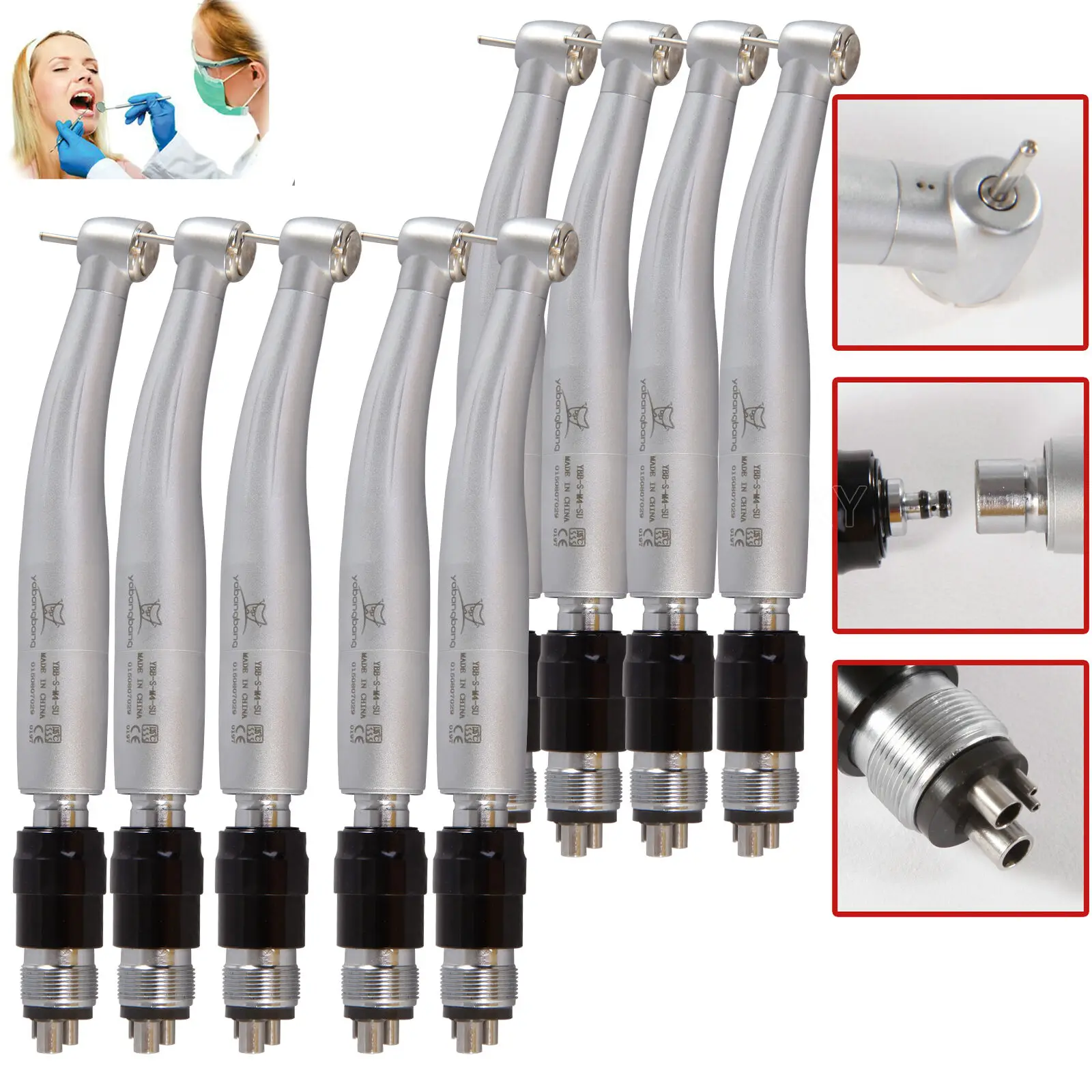 

При заказе 1-10 штук NSK Стиль Стандартный глава крутящий момент стоматологический высокой Скорость Кнопка бормашины турбины с 360 Поворотный сцепное устройство для навесного оборудования 4 отверстия