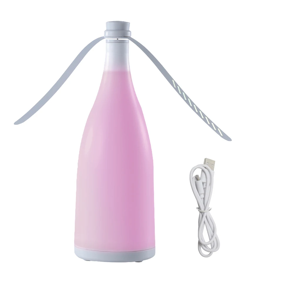 

Non Slip Outdoor Camping Mosquito USB Rechargeable ABS Fan-Blade Portable Automatic Physical Desktop Fly Repeller With LED Light