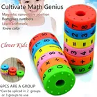 Магнитные игрушки по методике Монтессори для детей дошкольного возраста, пластиковые игрушки для детей, математические цифры, сделай сам, головоломки для сборки, для мальчиков и девочек, 6 шт.