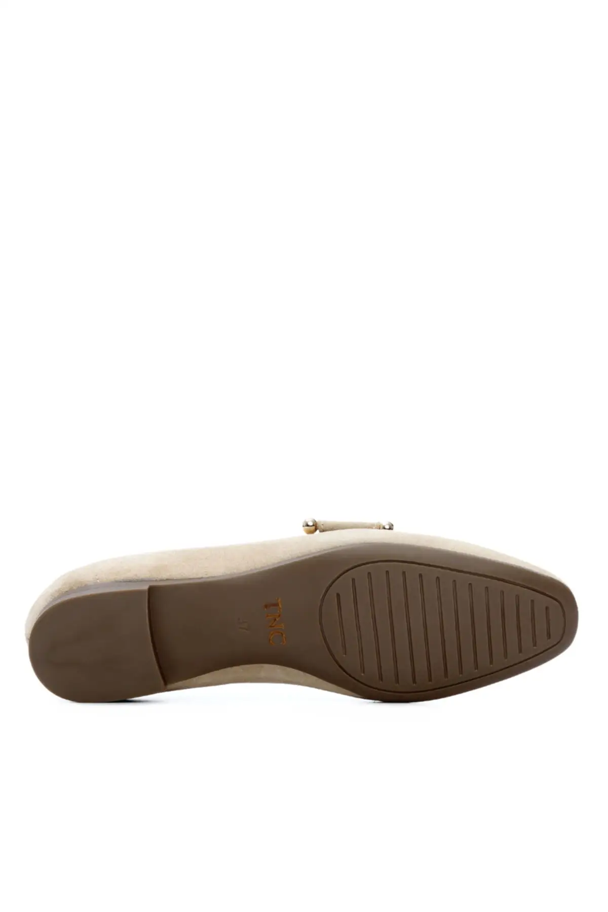 

SarEn Women Beige Leather Ballerina Shoes