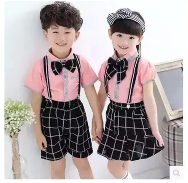 Pink1 boys Детские вечерние костюмы на день, ученическая школьная форма, 110-160 см, костюмы для хора, галстук-бабочка, комбинезон для мальчиков и девочек, одежда, галстук - Цвет: Pink1 boys