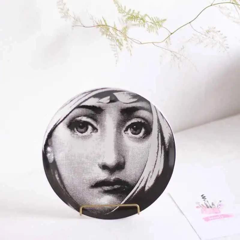 Milan rosenthal Piero fornasetti 8 дюймов керамическая обеденная тарелка блюдо десертная тарелка для закуски тарелка для торта украшение подвесная тарелка