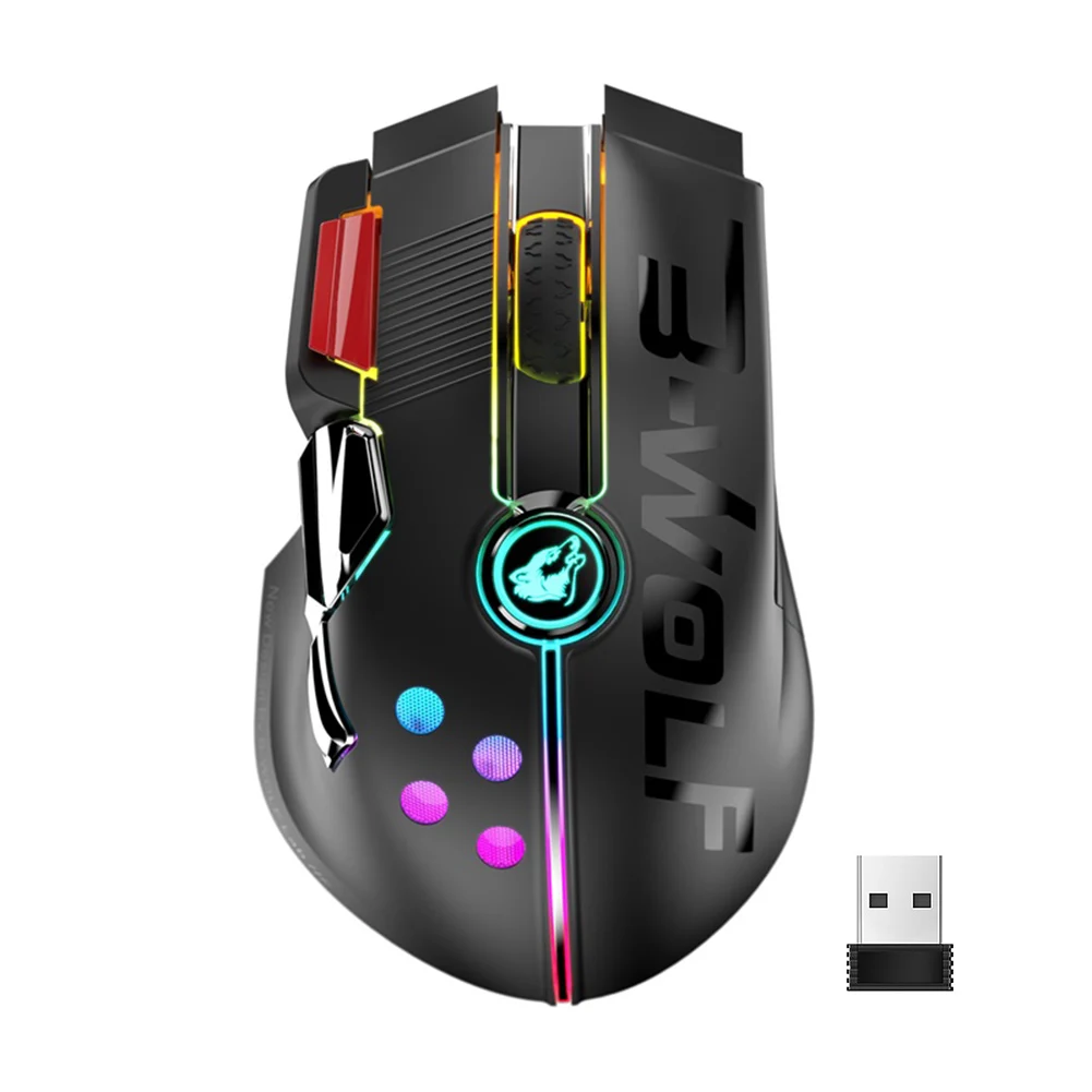 Игровая мышь PAW 3325 проводная + беспроводная компьютерная с RGB-подсветкой 12000 DPI 11