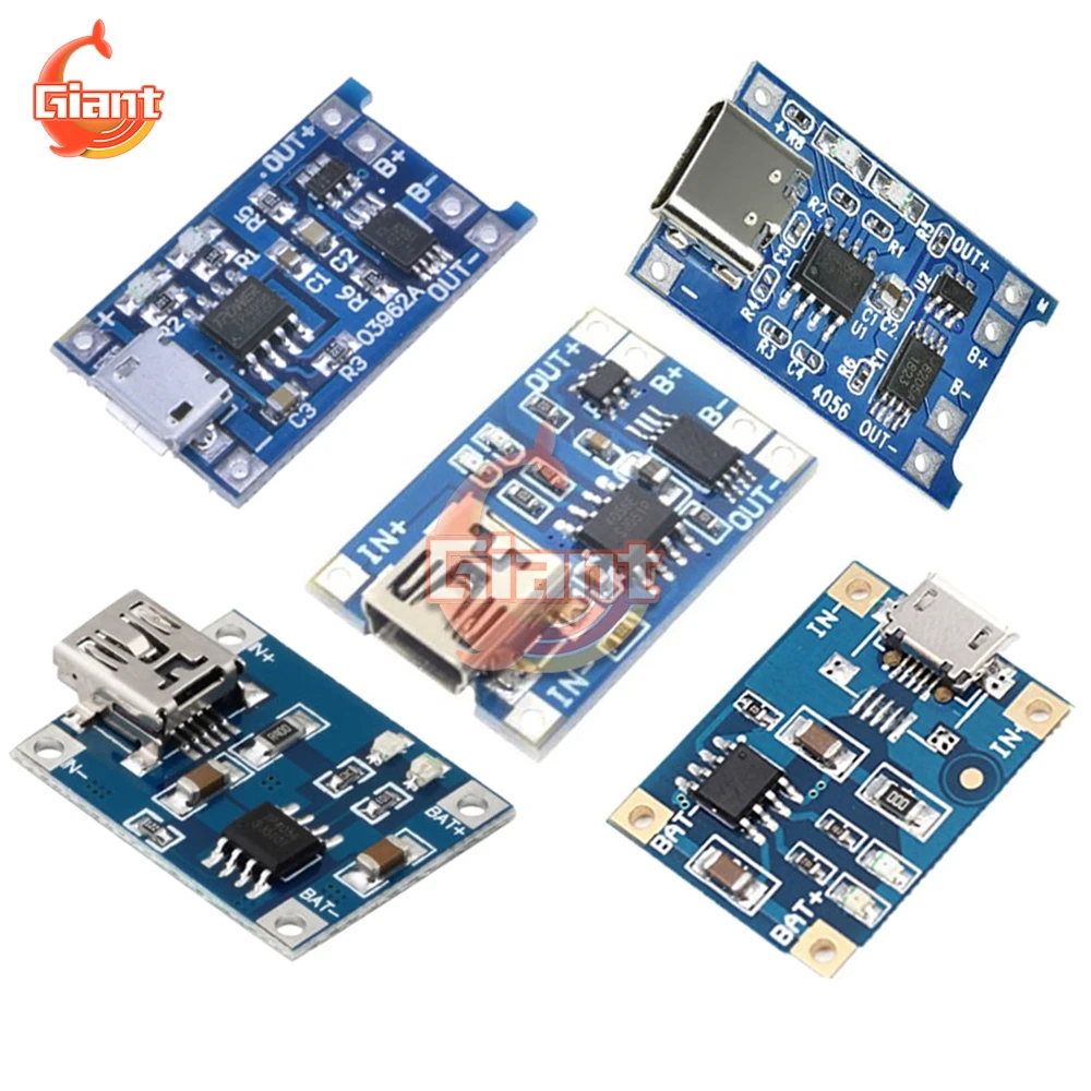 Type-c/Micro/Mini USB 5V 1A 18650 TC4056A литиевая батарея зарядное устройство модуль с защитой