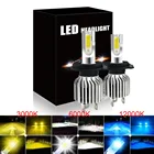 2 шт. H7 H1 H4 светодиодные лампы для мотоциклетных и автомобильных фар 12000 лм 80 Вт белые фары дальнего света для мотоцикла H4 светодиодные лампы для мотоциклетных противотуманных фар