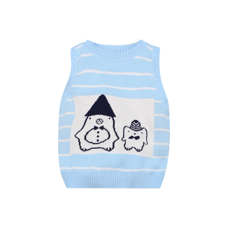 Милый жилет с рисунком для младенцев детский вязаный сезон весна-осень