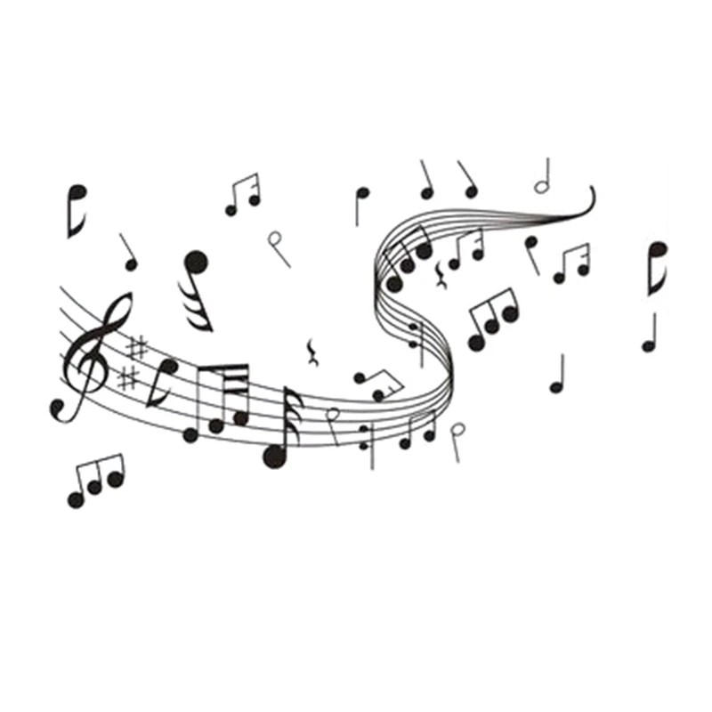 Креативная Новая Художественная Музыкальная нотка Настенная Наклейка для