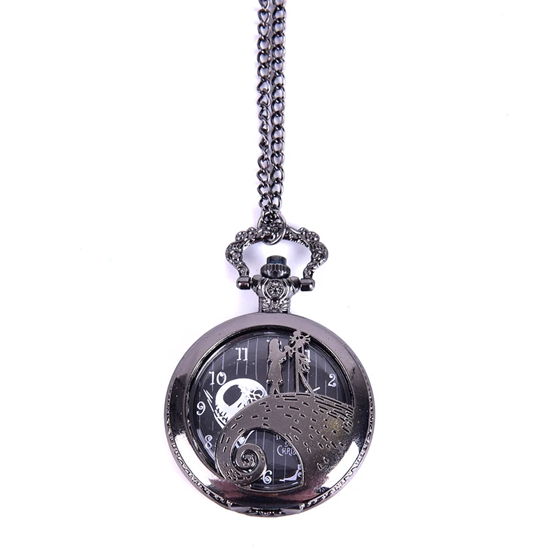 

1pcs Retro Steampunk Tim Burtons Christmas Hollow Quartz Pocket Watch Men Women Gift