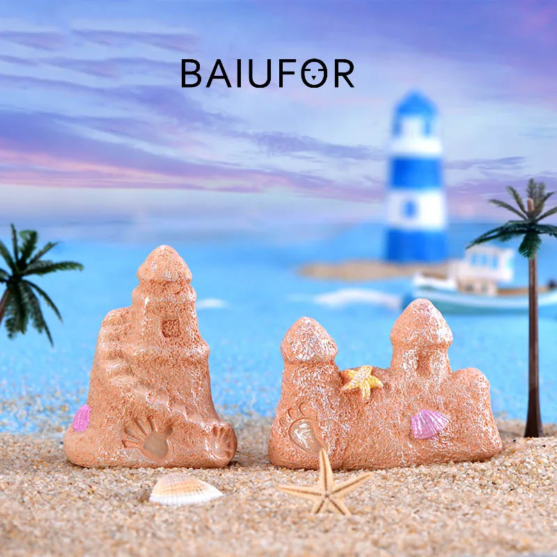 Миниатюра BAIUFOR кокосовое дерево цветная Морская звезда песчаная скульптура