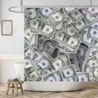 Высококачественная Водонепроницаемая занавеска для душа с принтом денег, игровая карточка, картина маслом, занавески для ванной с кораблем, женский домашний декор, занавески