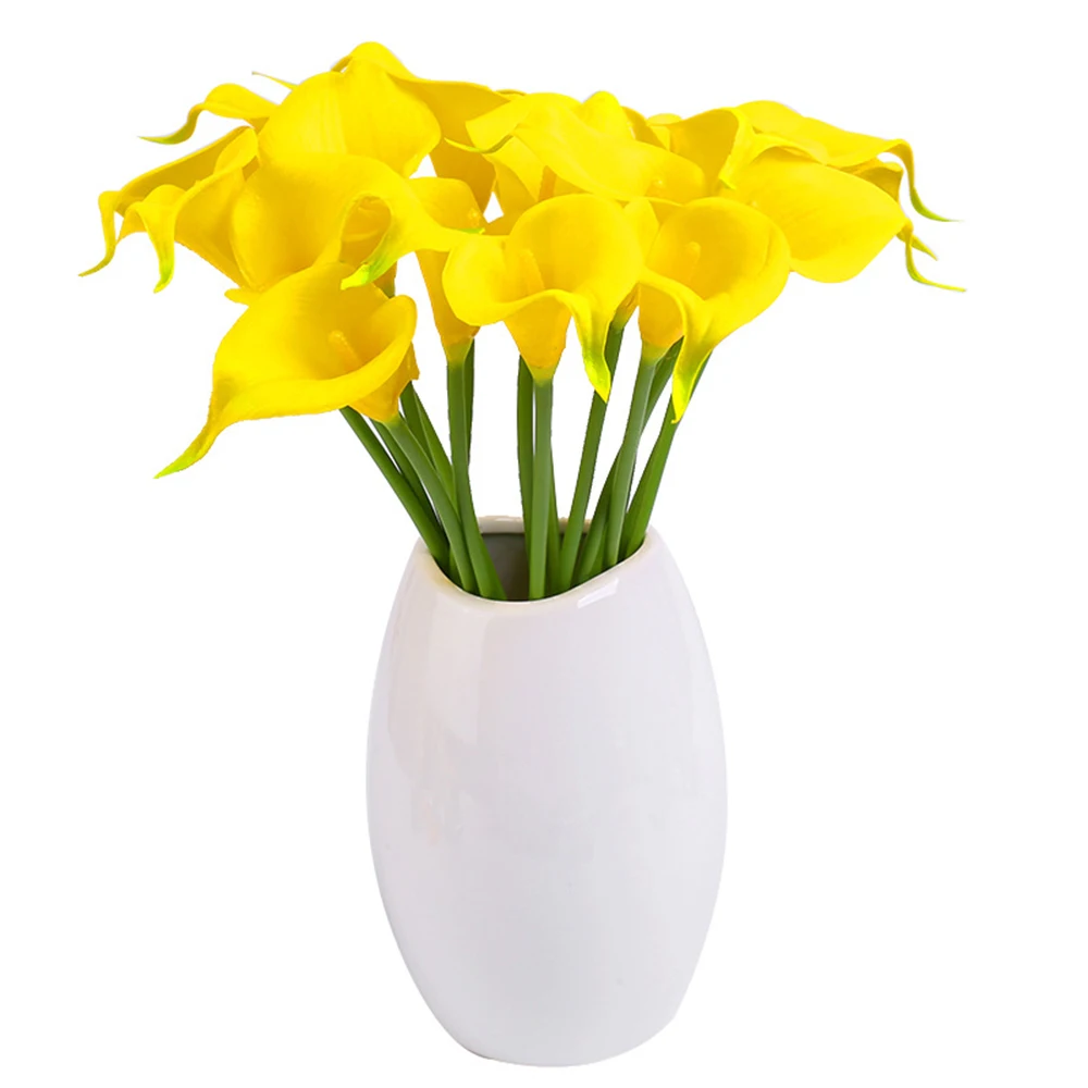 

Mini Calla Lily Artificial Flower Plastic Calla Lily Fake Flower Wedding Hand Bouquet Home Decoration Floral