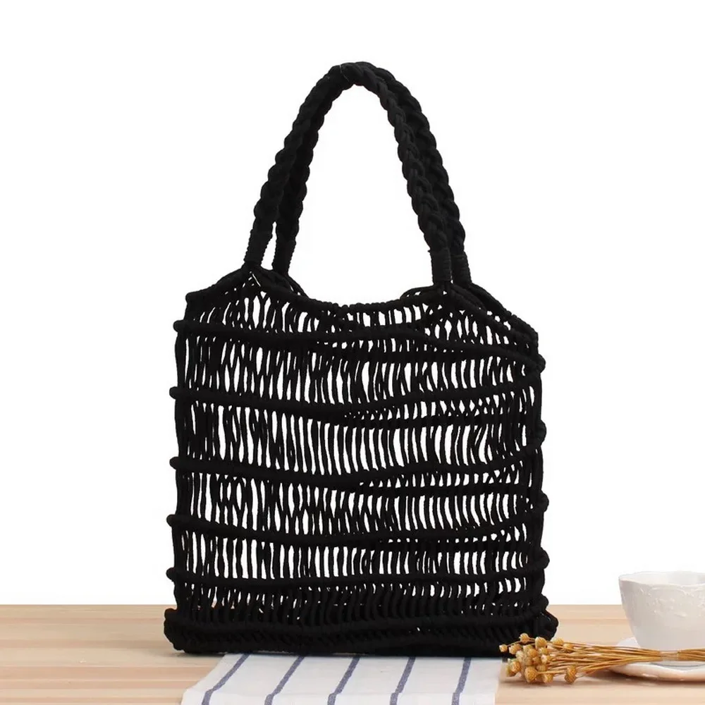 Handmade Summer Brown Straw Hobos Bag Rattan Clutch Shoulder Beach Tote Bags Luxury Women Summer Sea Handbags