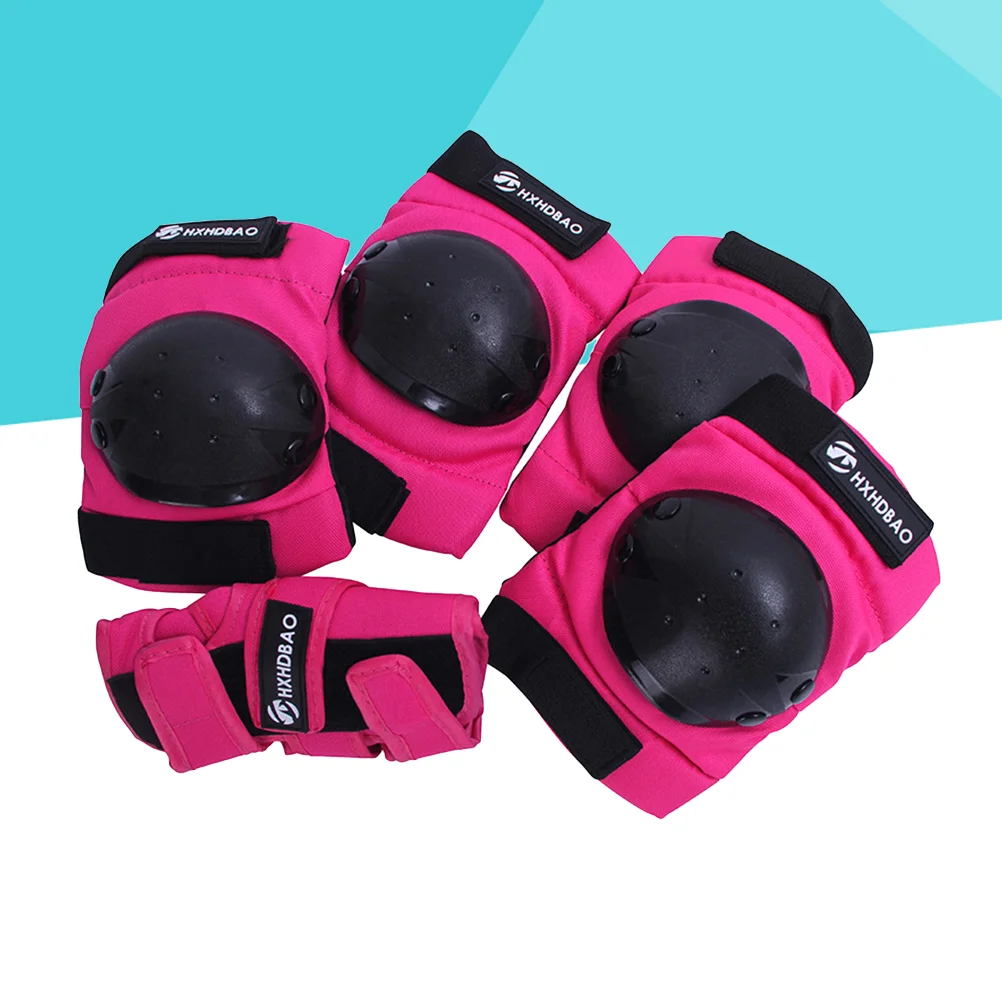 

6 Pcs Safety Children Sports Protective Gear Knee Protector Elbow Pads Wrist Brace for Scooter Roller Skating - Free Size