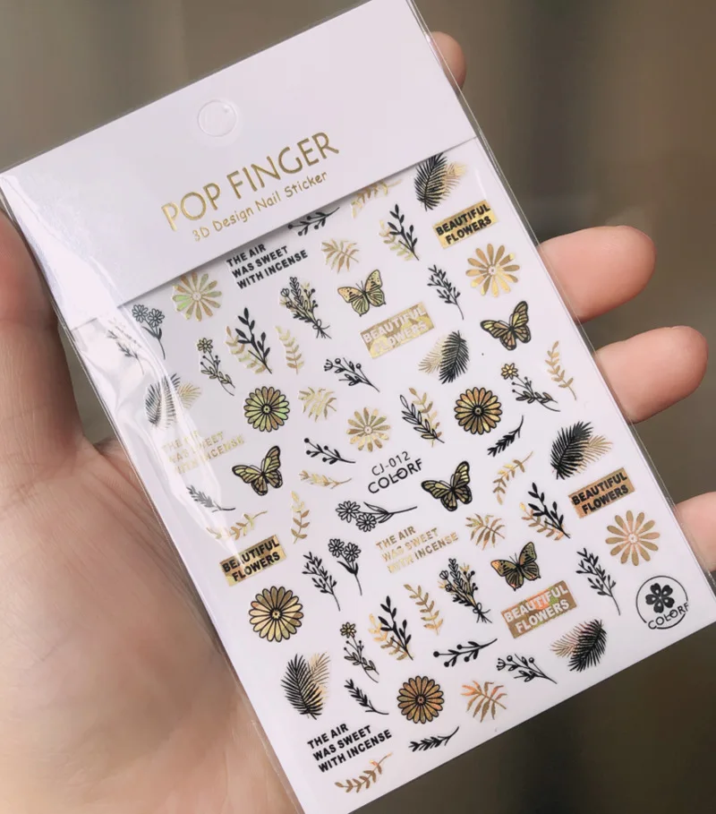 Милые наклейки для дизайна ногтей 12 видов простой Летний стиль переводной