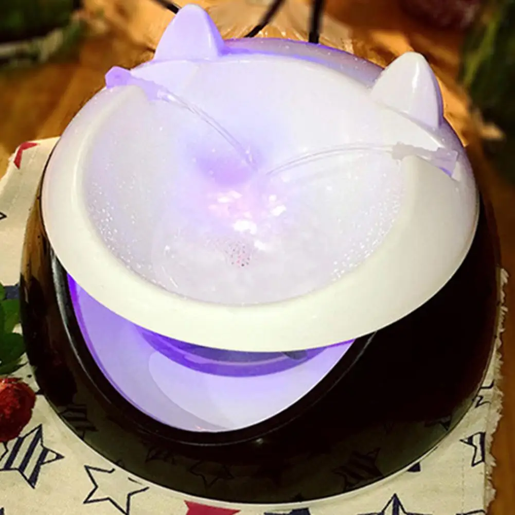 Автоматический светящийся водный фонтан для кошек и USB Электрический диспенсер