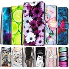 Чехол с кошкой для Alcatel 1L 1S 2021, Кожаный флип-кошелек, держатель для карт, чехол-книжка с подставкой 1S 2021, чехол с животным рисунком